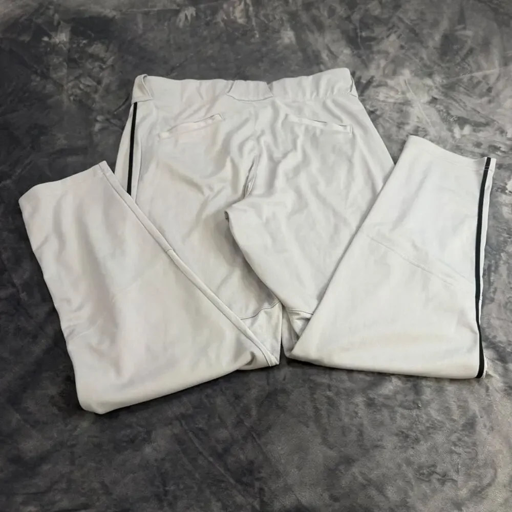 Nike Dri Fit Swingman Baseball Pants Men's Sz XL Gray Black Stripe Vented